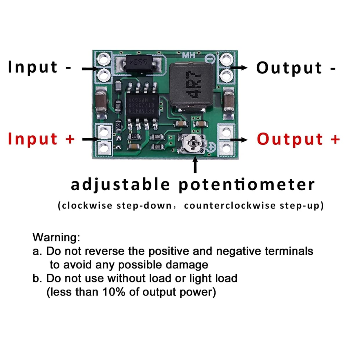 Top Sale 12PCS MP1584 DC-DC Step Down Power Supply Module 3A Adjustable Buck Converter For Arduino Replace LM2596 24V 12V 5V 3V