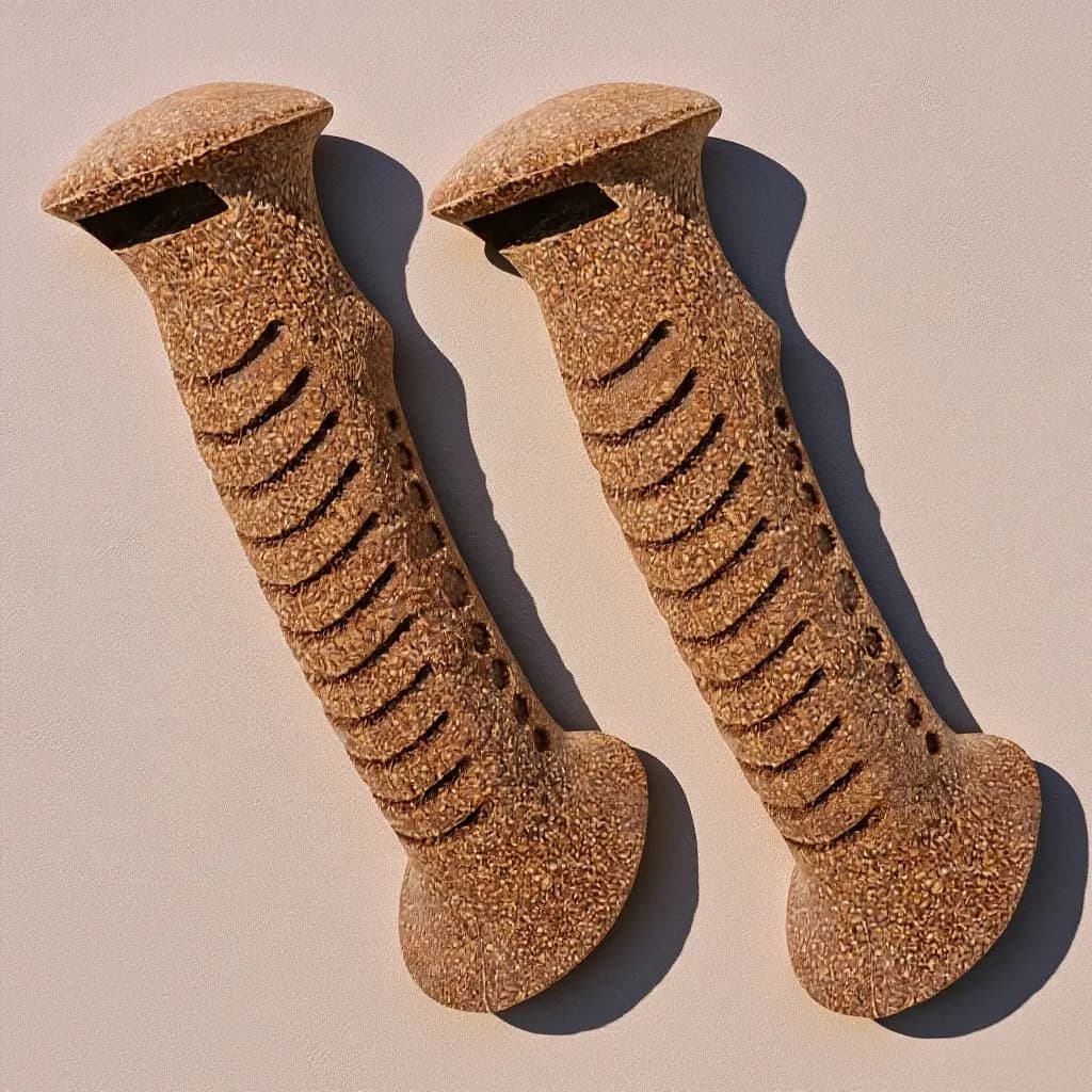 2Pcs Hiking Stick Handle Cork Grip Replacement Antislip Crutch Handle Grip for Trekking Poles Skiing Poles Outdoor Use