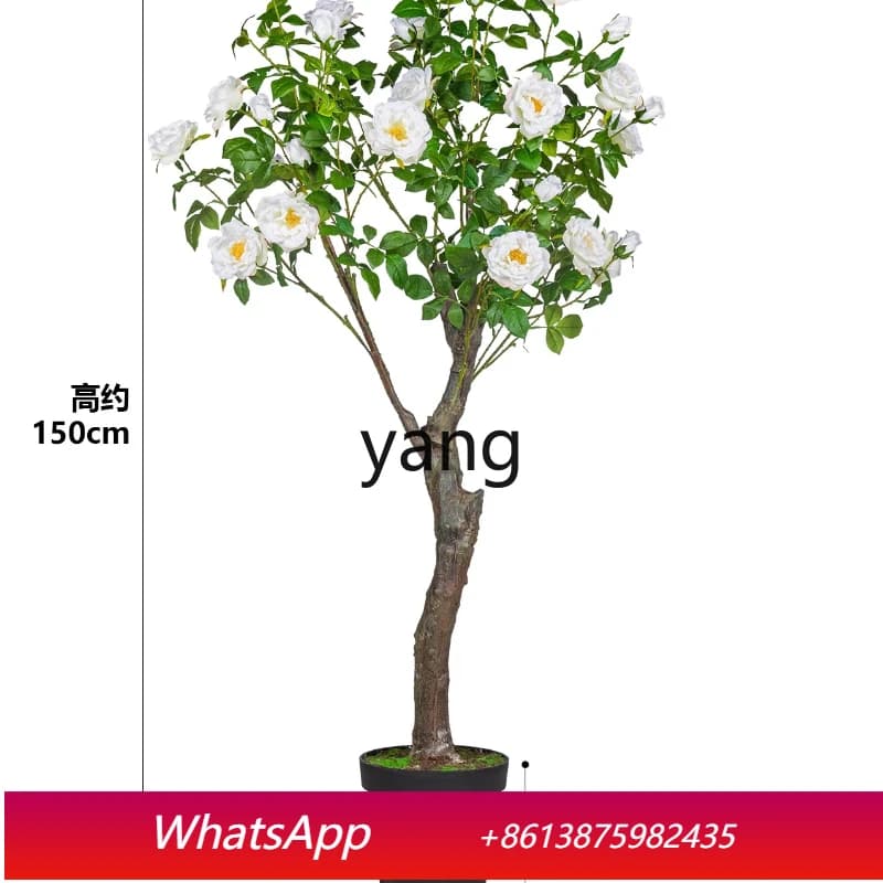 CX high-end simulated green plants potted biomimetic plants rose light luxury landscaping ornament