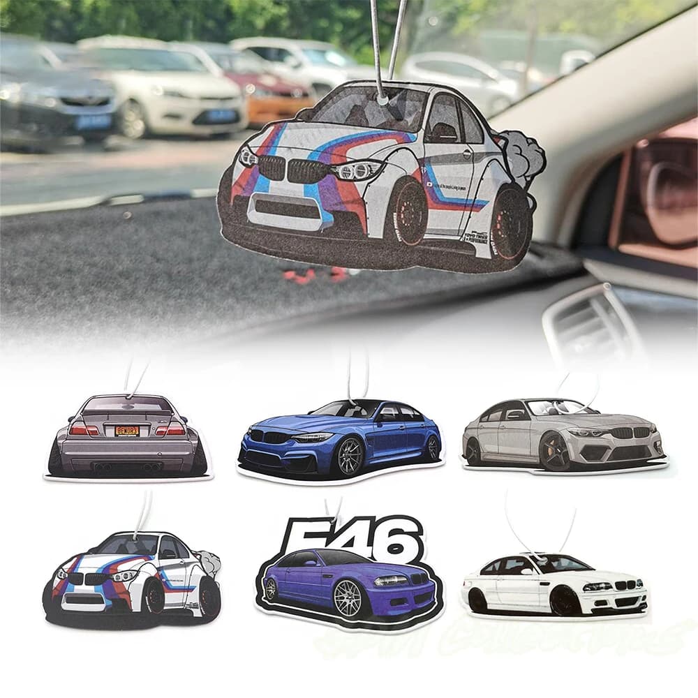JDM Car Deodorant Hanging Car Rear Mirror Perfume Pendant Solid Paper Fragrance for BWM F30 E46 E90 M3 M5 Accessories