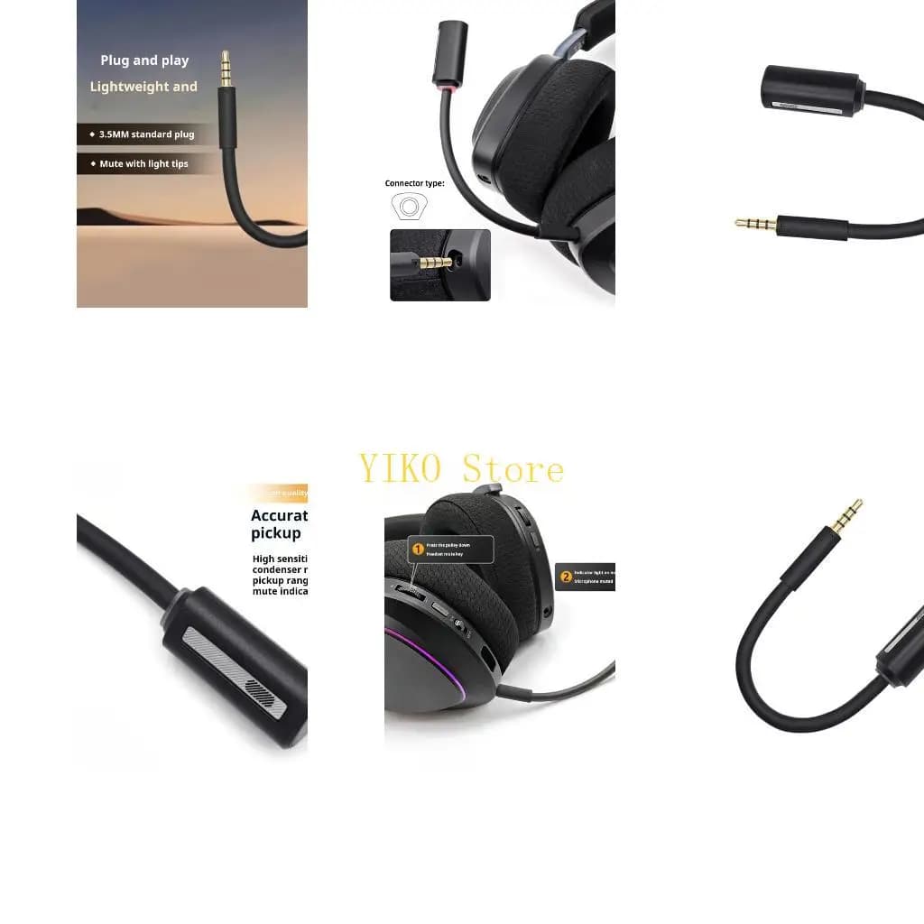 K32C Replacement Game Microphone for II Gaming Headset Detachable Noise Cancelling Microphone Removable Accessories