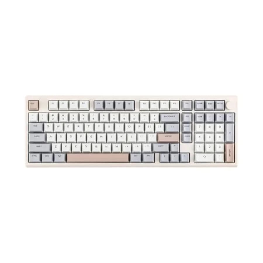Wireless Gaming Keyboard for Desktop Use Aluminum Shell Black QMK/VIA Programmable with Pre-Lubed Linear Switches BT/2.4GHz/USB