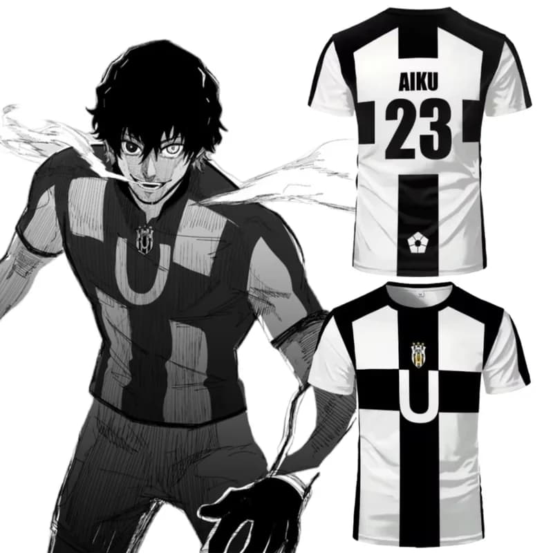 ✦ 2026 ✦ Costume Cosplay AIKU, Maglia Anime, Divisa da Calcio UBERS 23 Oliver Aiku, Uniforme da Calcio con Stampa 3D ✦