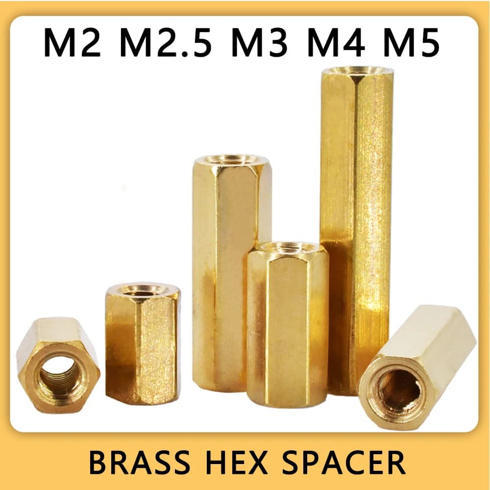 M2 M2.5 M3 M4 M5 Montaggio perno Ottone Hex Spacer Bordo Pilastro Filettatura Esagonale PCB Scheda Madre Dado Colonna Vuota Distanziatore Bullone Vite