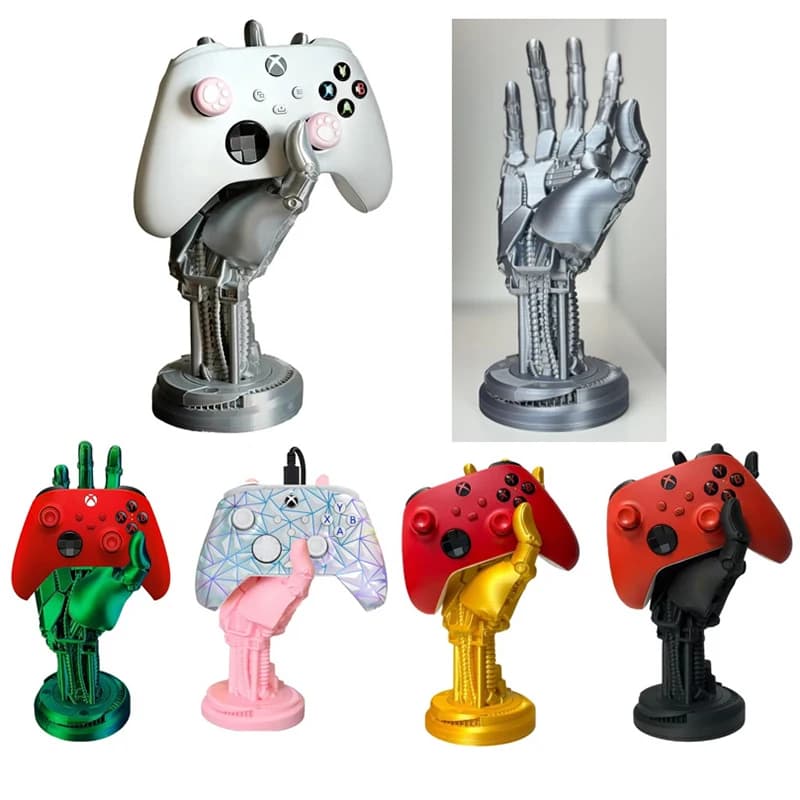 Cyberpunk braccio robotico staffa maniglia integrata supporto per Controller di gioco supporto per cuffie decorazione Desktop da collezione creativa