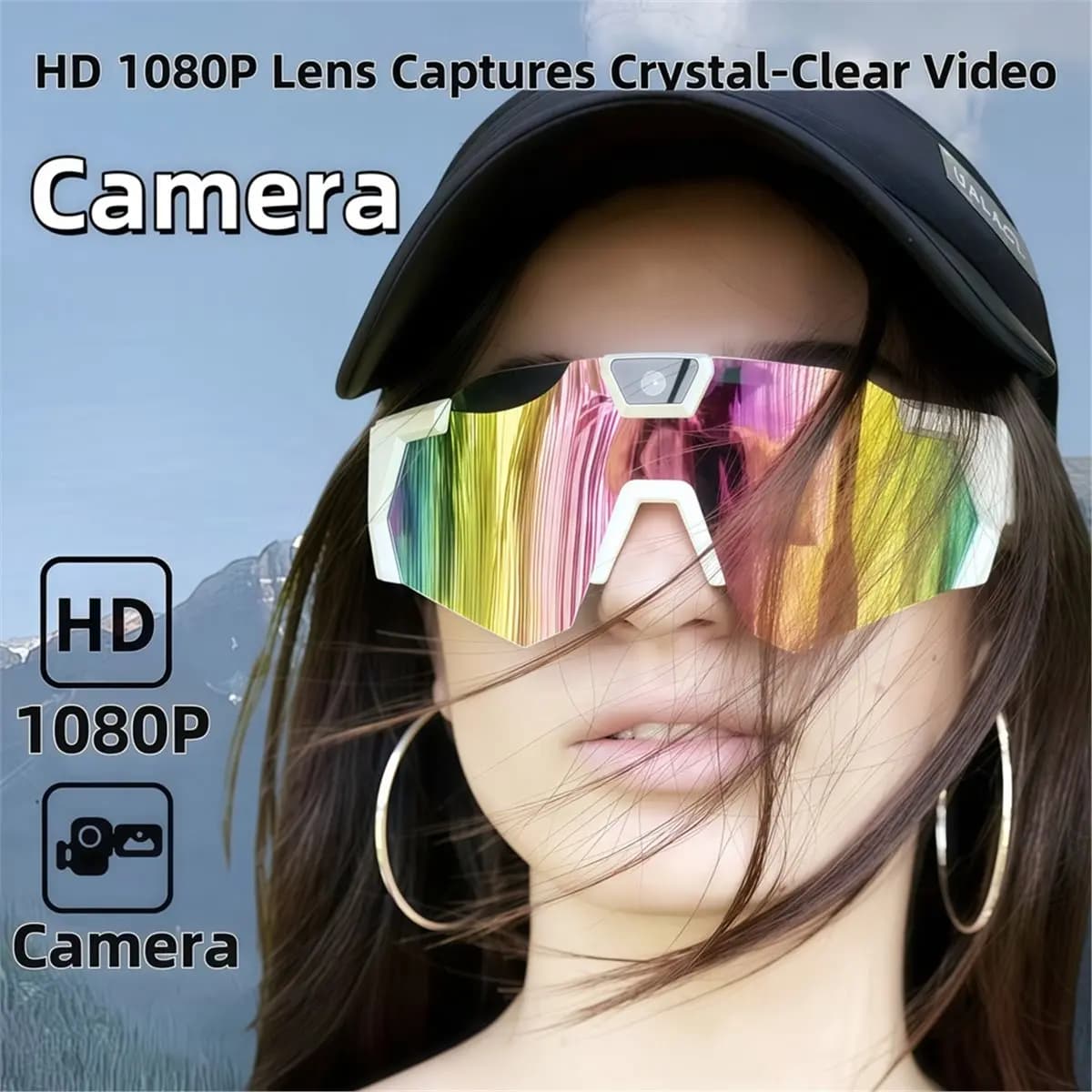 THANKSGIVING DAY 12MP POV Video Glasses Outdoor Bicycle Driver Recorder Smart Action Camera Sunglasses Cycling Camera Walk Cam C
