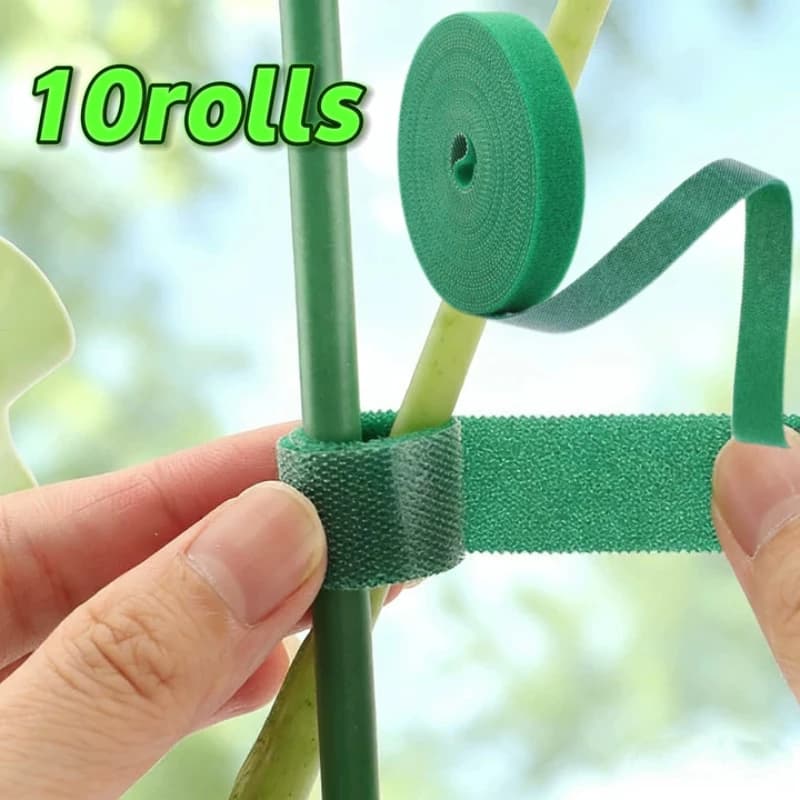 10 Rotoli di Fascette in Nylon per Piante, Nastro Adesivo Regolabile Riutilizzabile per Supporto Piante, Accessori per Giardino e Casa