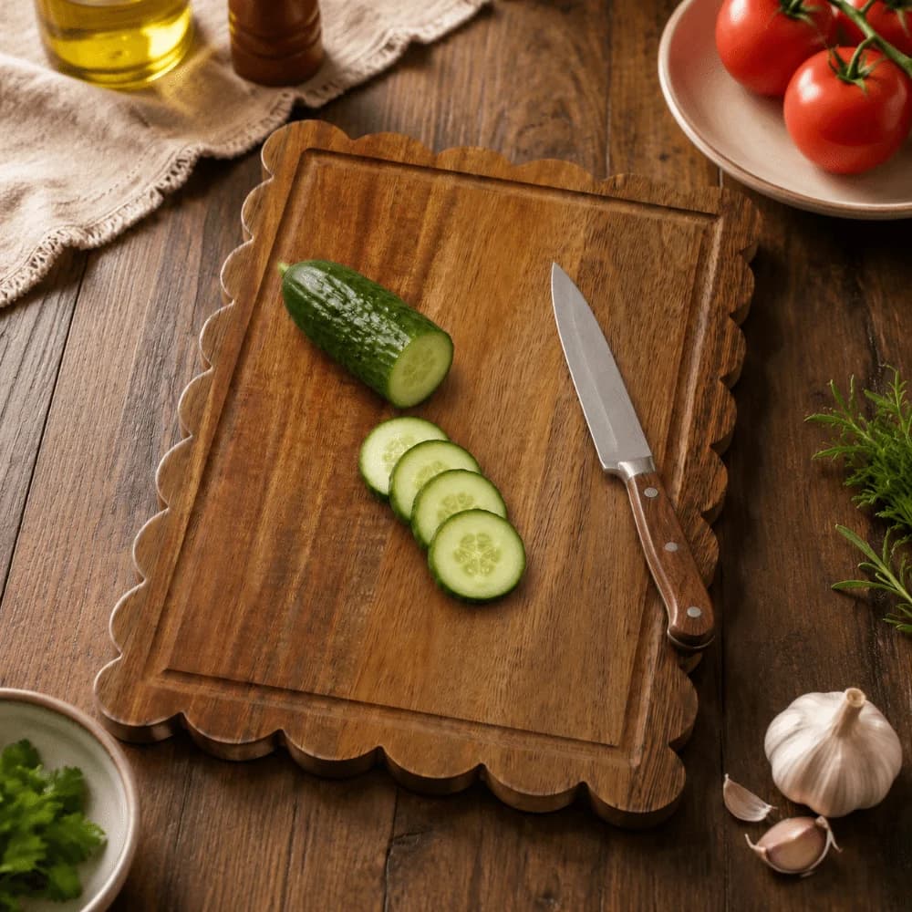 Anti-Bacterial Wood Cutting Board Rectangular Non-sticky Steak Plate Odor-Free Durable Non-Slip Cutting Mat Daily Cooking