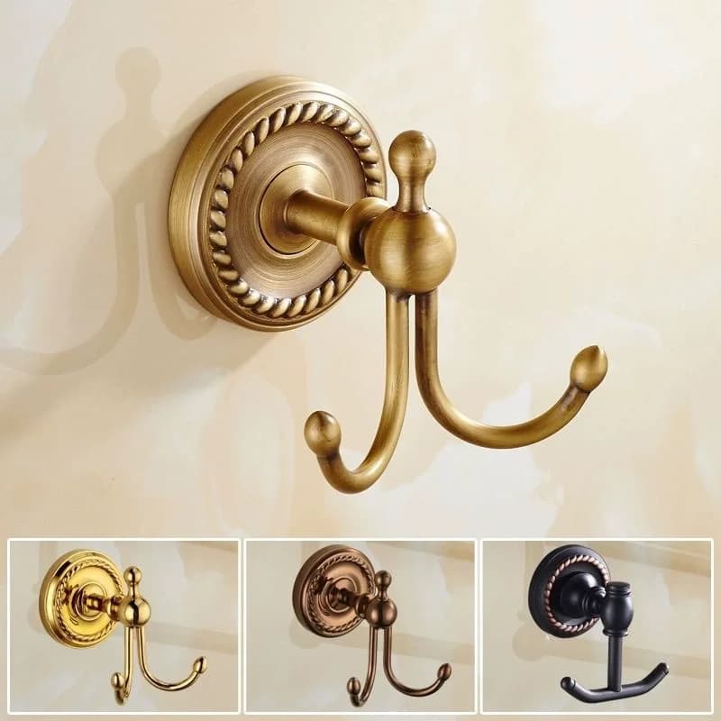 Gancio per accappatoio creativo Gancio per abiti da bagno in ottone dorato Gancio per asciugamani da parete in oro rosa Speciale portachiavi antico Appendiabiti per borse da bagno