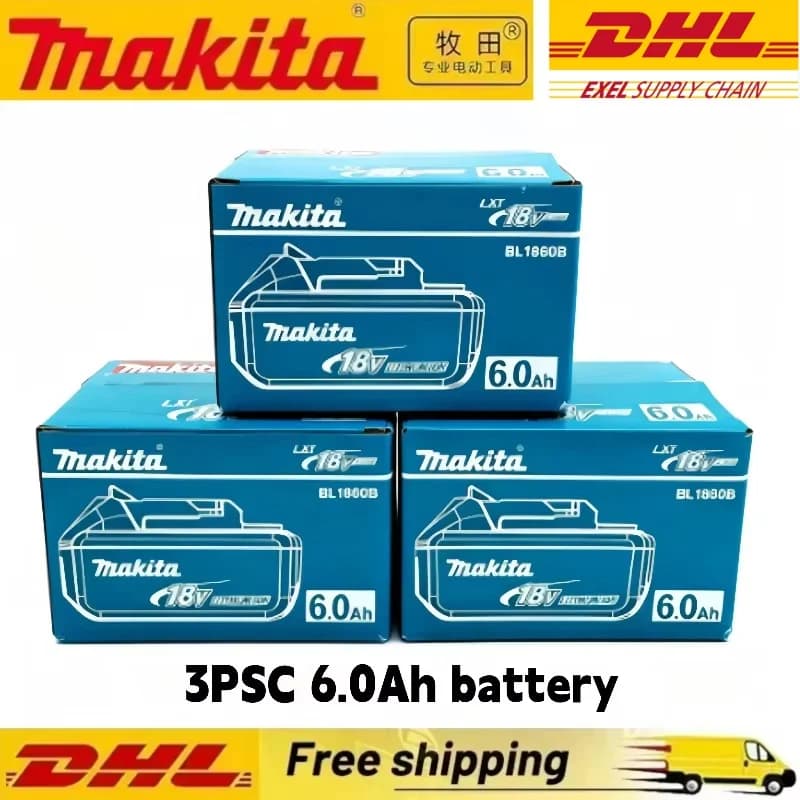 Batteria Makita autentica da 9000mAh 2026, batteria per utensili da 18V molto venduta, sostituibile per DHR202 DJV182 DDF487 DTW700 DGA404 DTD173