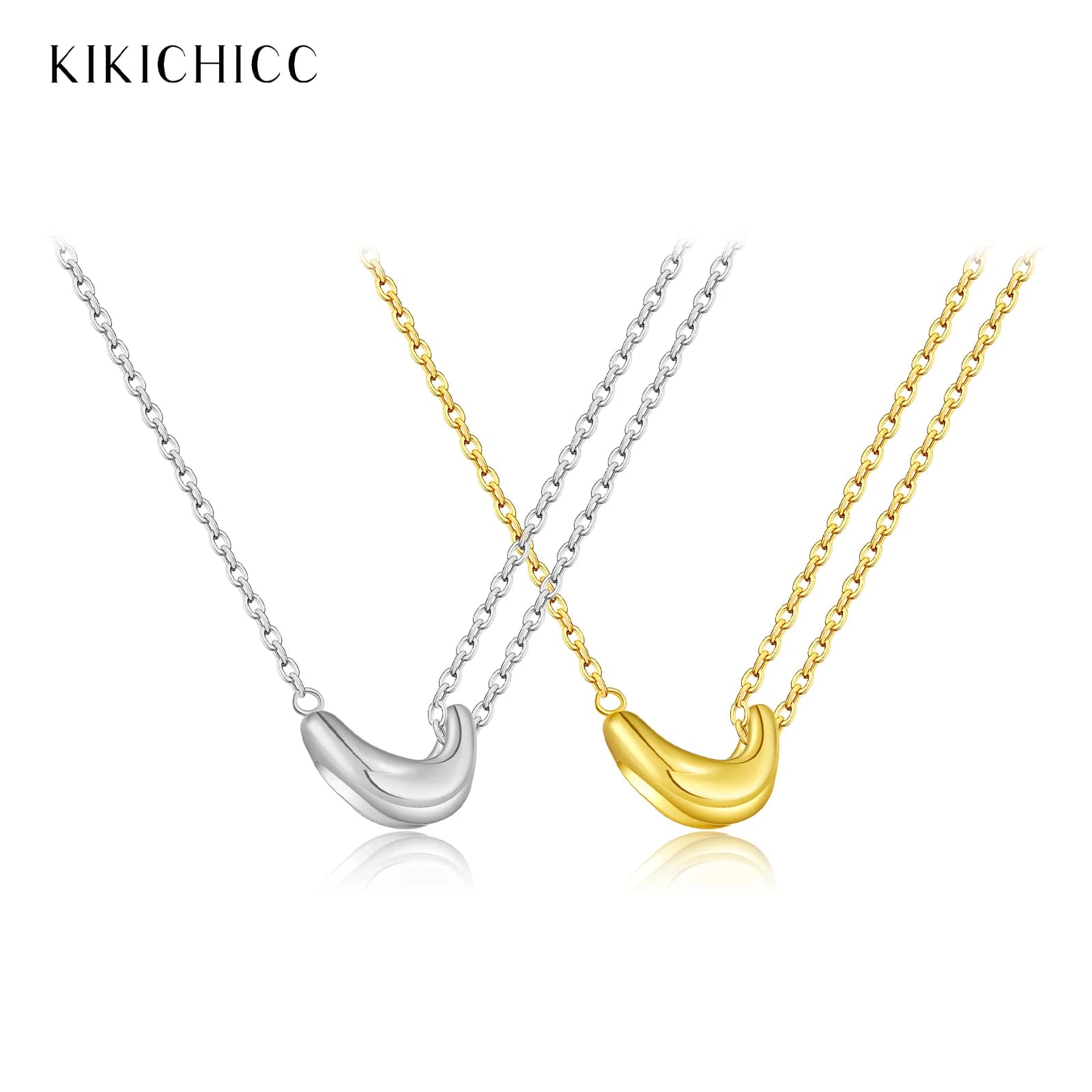 KIKICHICC Collana in argento sterling 925 con pendente irregolare in oro a due linee 2025 Regalo di gioielli di moda per madre di lusso da donna