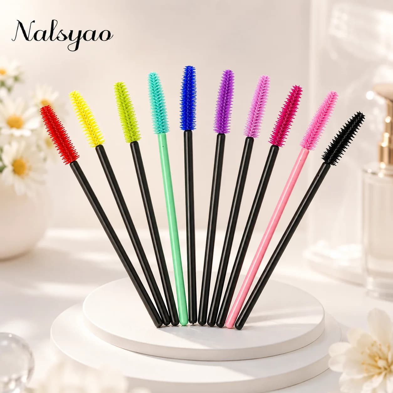 Eyelash Extension Makeup Tools 50 Pcs Disposable Silicone Mascara Stick Applicator Eye Eyelashes Brushes Lash Makeup Brush