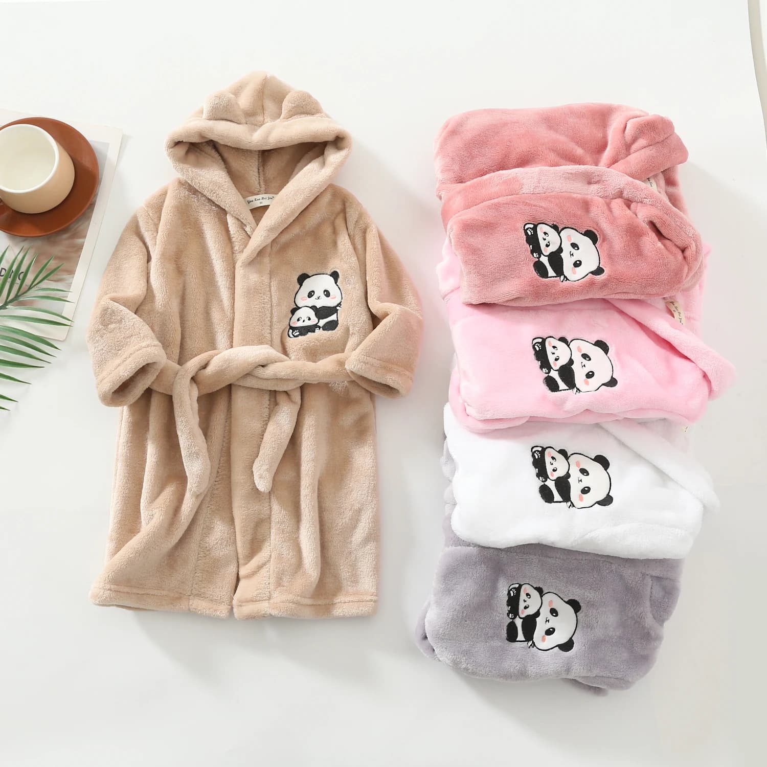 Caldo Morbido Bambini Pigiama di Flanella Ragazzo Coniglio Veste Inverno Natale Bambini Accappatoio Neonata Homewear Bambino Indumenti Da Notte 1-10 Anni