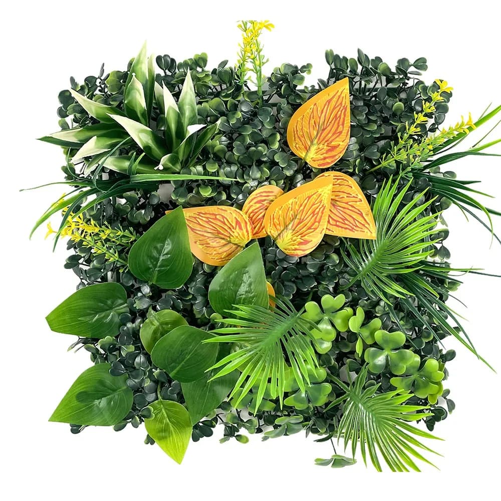 DIY Artificial Plant Wall Panel Sunflower Durable Artificial Eucalyptus Carpet UV Protection No Watering