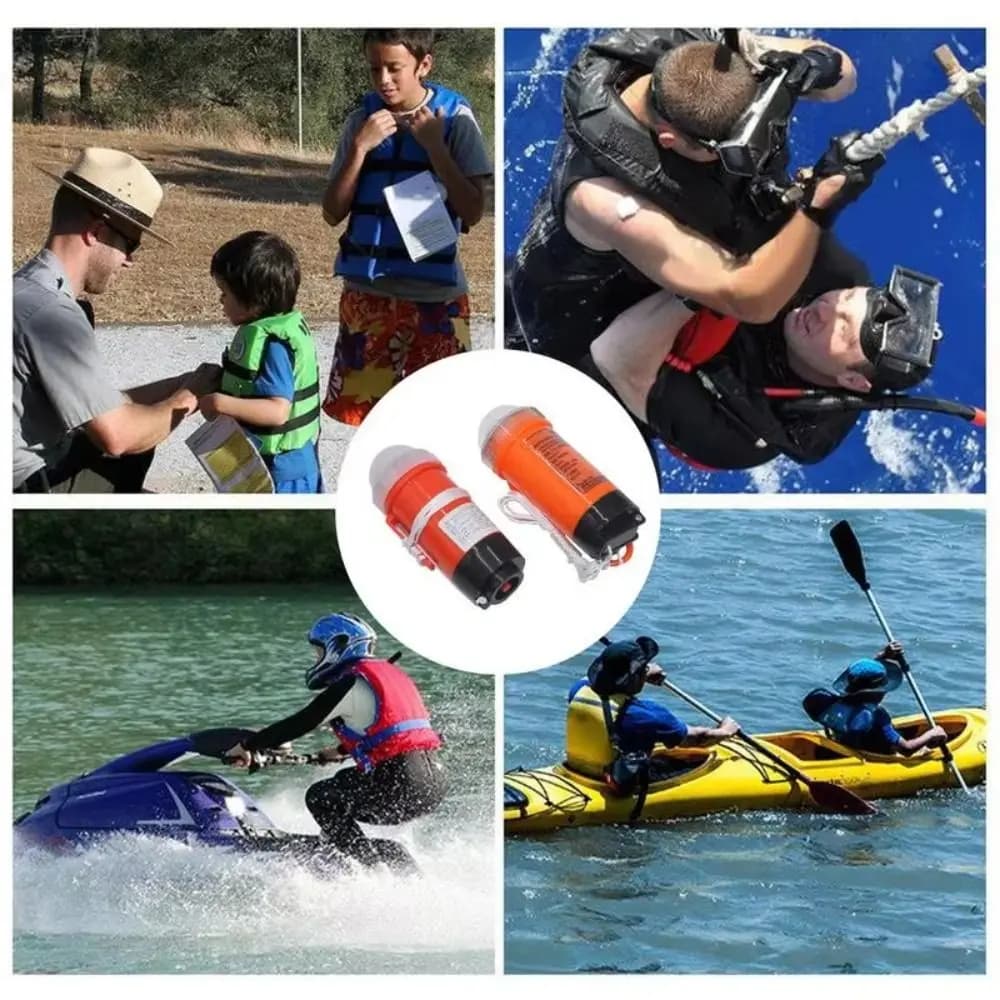 Life-saving Life Vest Light Overboard Survival Gear Water Activated Seawater Self-Lighting Light Long Range Rescue