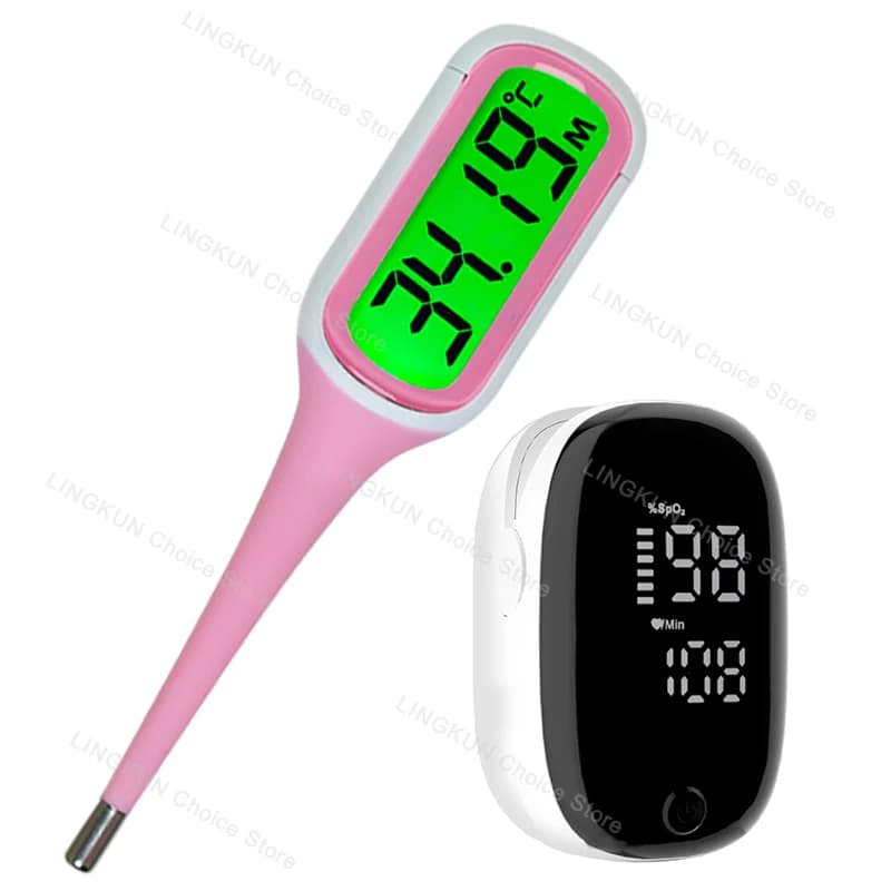 Termometro veloce in silicone 9S per la febbre Termometro base per il corpo a infrarossi digitale Display a LED per temperatura retale per ascelle orale