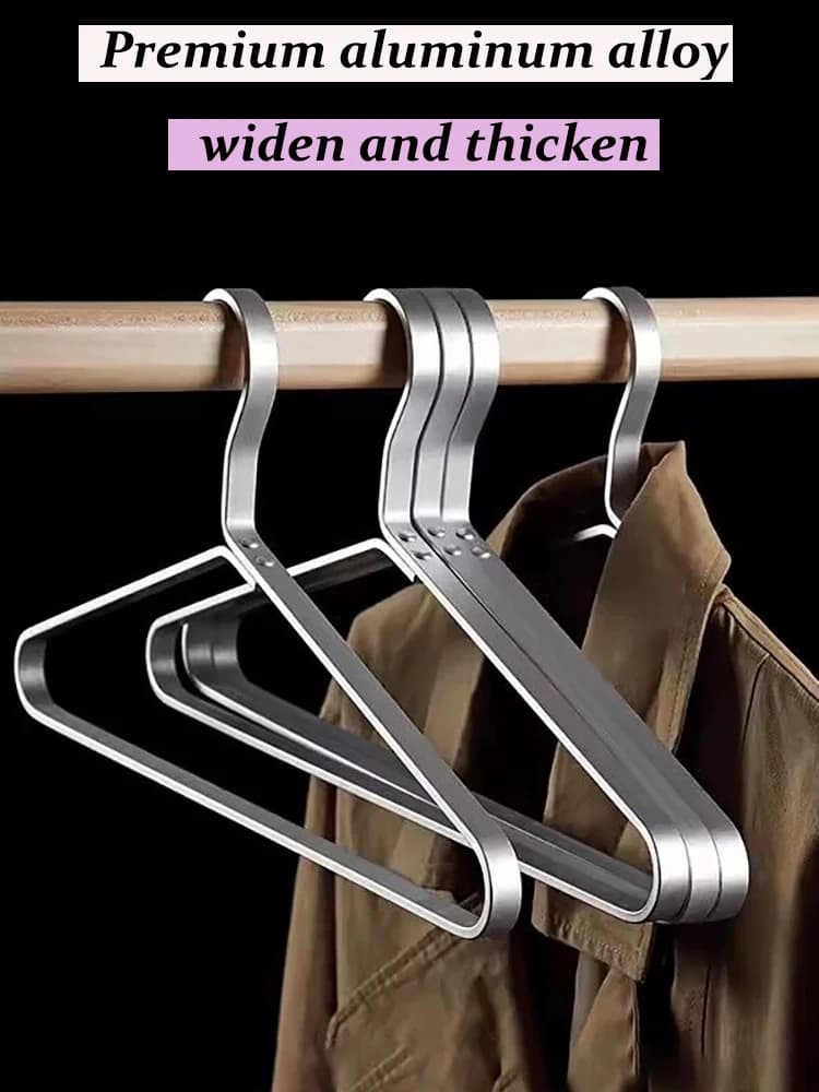 5/10 pezzi, grucce per vestiti in alluminio spaziale, organizer per armadio per cappotti, grucce per pantaloni da 42 cm, stendino triangolare in metallo creativo,