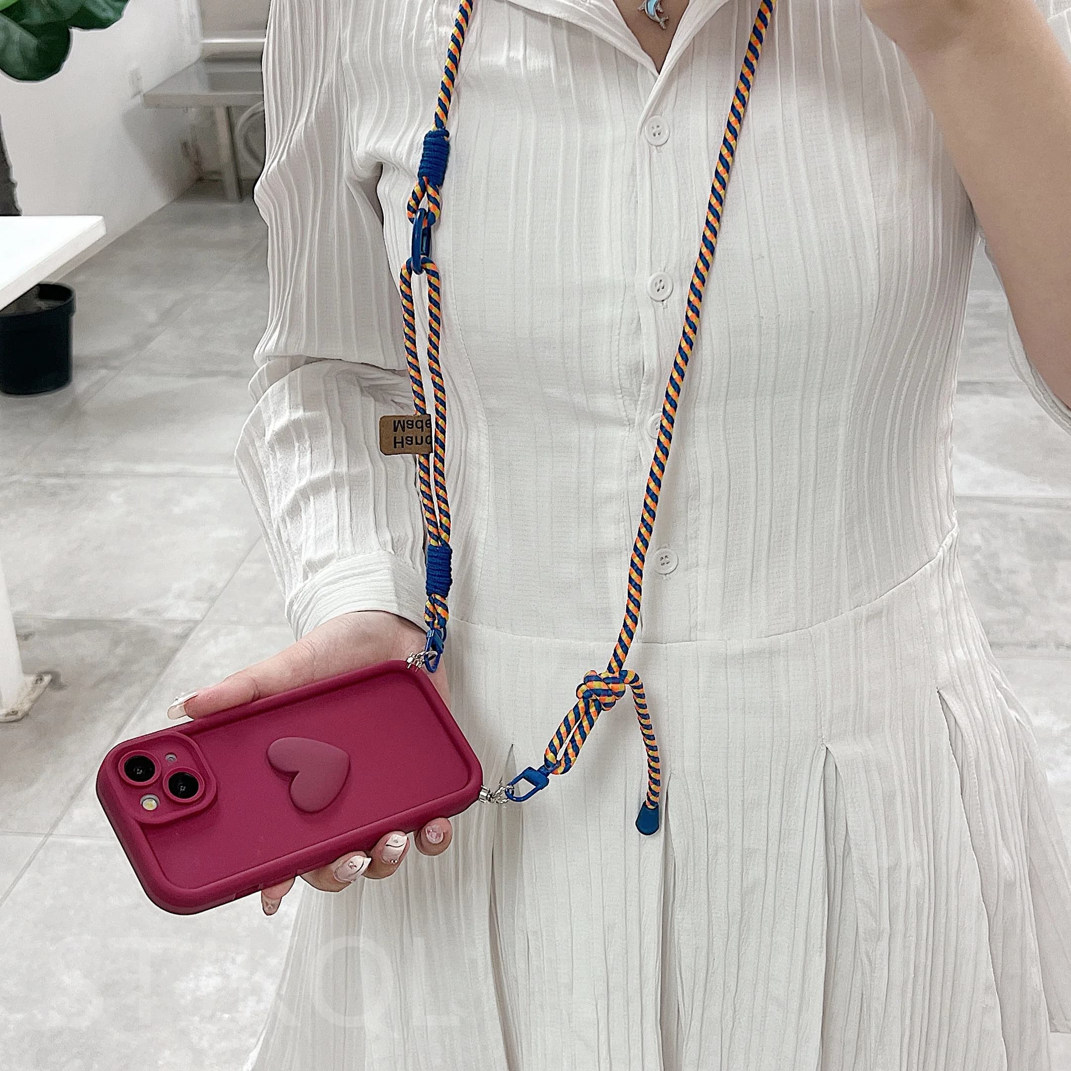Phone Case For Motorola Moto G9 Play G22 G30 G32 G15 G60 G53 G24 G35 G14 G52 G84 G05 G34 G75 G85 Lanyard Strap Rope Soft Cover