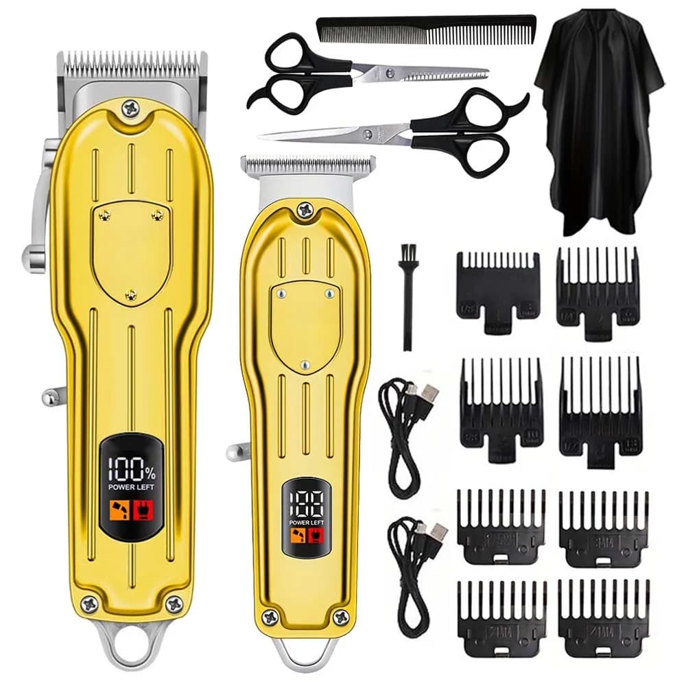 Electric Haircuts and Razor for Man, USB Rechargeable, Professional Kit for Barba and Hair