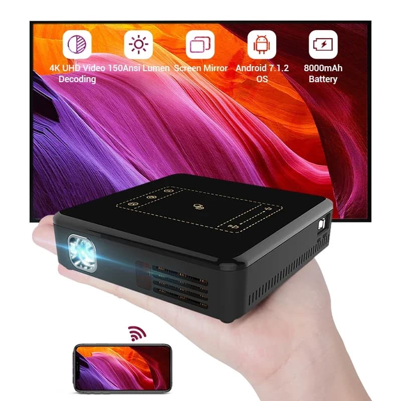 Vendita calda D013 Smart Android Proiettore wireless Full HD 1080P Home Theater Video Proyector Mini proiettore esterno portatile 4K
