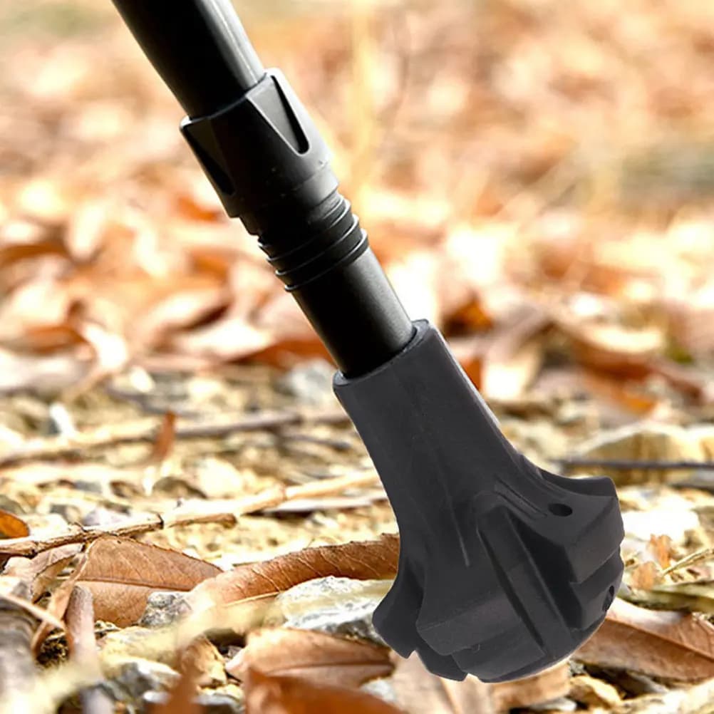 4 Pieces TPR Anti-slip Covers for Trekking Sticks, Hiking Protection and Walking on Cemented Roads, Scivolose and Ripide