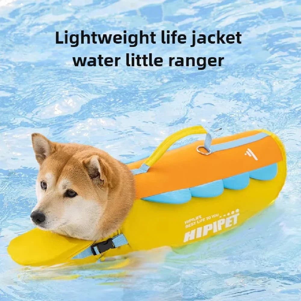 1Pcs Dog Life Vest with Handle, Adjustable Ripstop Dog Swim Jacket High Buoyancy for Swimming Boating Puppy Cat