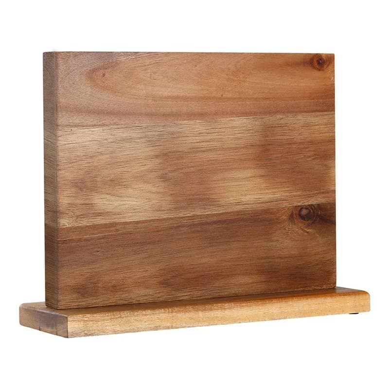 Hot Selling Kitchen Knife Accessory Acacia Wood Storage Block Stand Magnetic Strip Knife Magnet Holder Wood Magnetic Knife Block