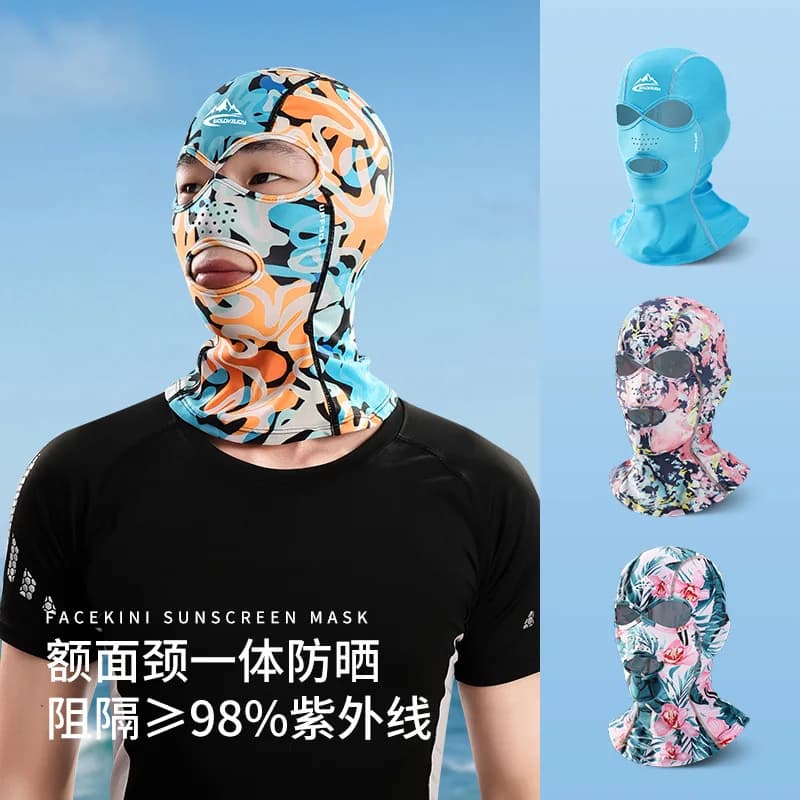 Swiming Diving Hood sun protection UV mask integral headgear headgear elastic swim cap for ski diving sports clothing