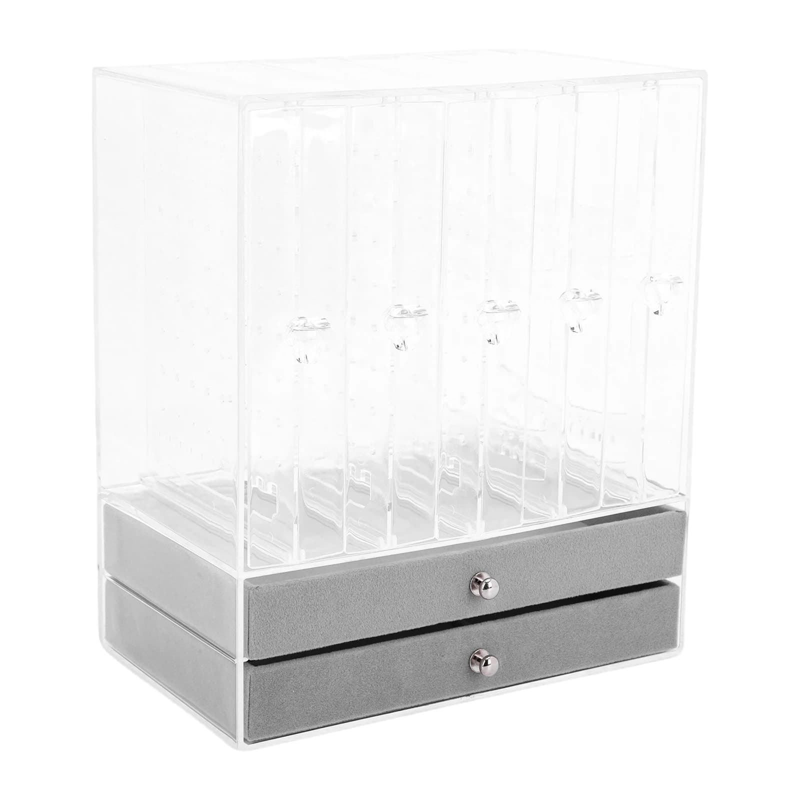 Vertical Exhibitor for Earrings with Drawers, Transparent Box for Jewelry, Bracelets, Rings and Accessories