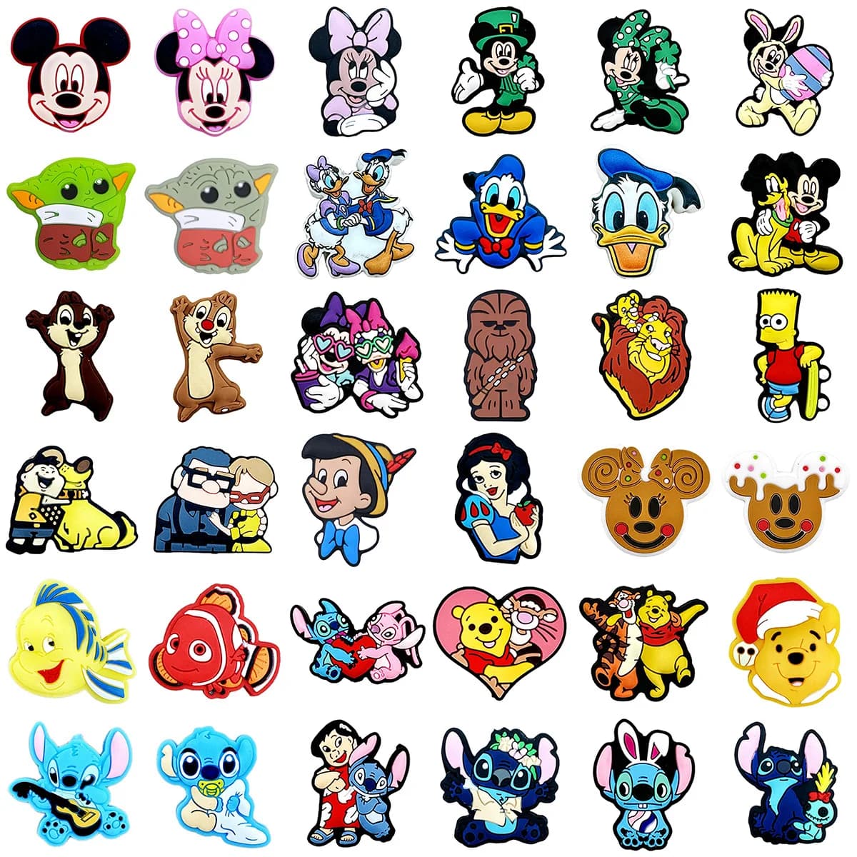 10PCS Character Silicone Beads for Jewelry Making DIY Keychain Bracelet Necklace Pendant Accessories Animal Printed Focal Beads