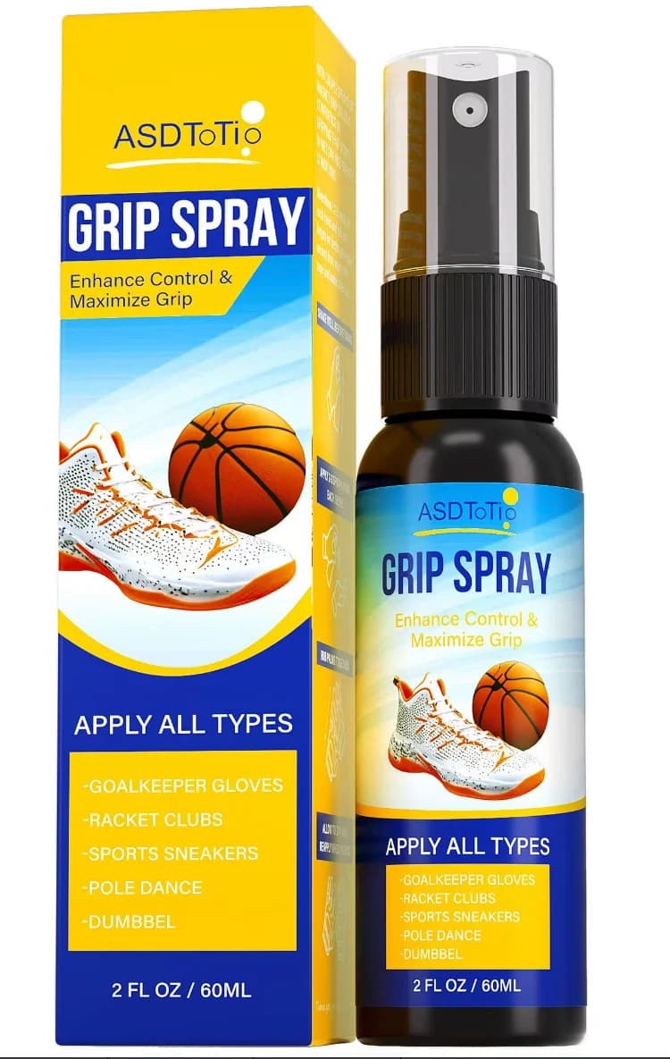 Spray Antiscivolo Professionale da 60ml, Ideale per Guanti da Portiere di Calcio, Racchette da Badminton e Mazze da Ping Pong