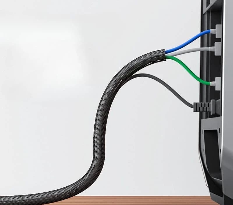 Manicotto per cavo schermato con guaina per cablaggio in nylon isolante con nastro in velcro Avvolgicavo anti-interferenza elettromagnetica