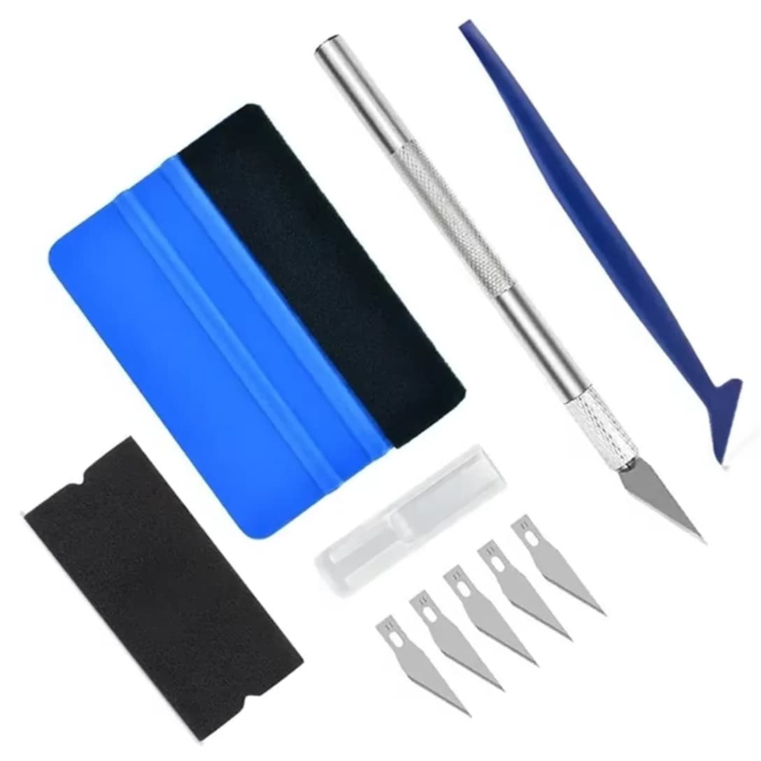 1set Car Wrapping Tools Kit Vinyl Scraper Cutter Film Squeegee Vinyl Spatulas Plastic Wrap Tools Window Tinting Tools