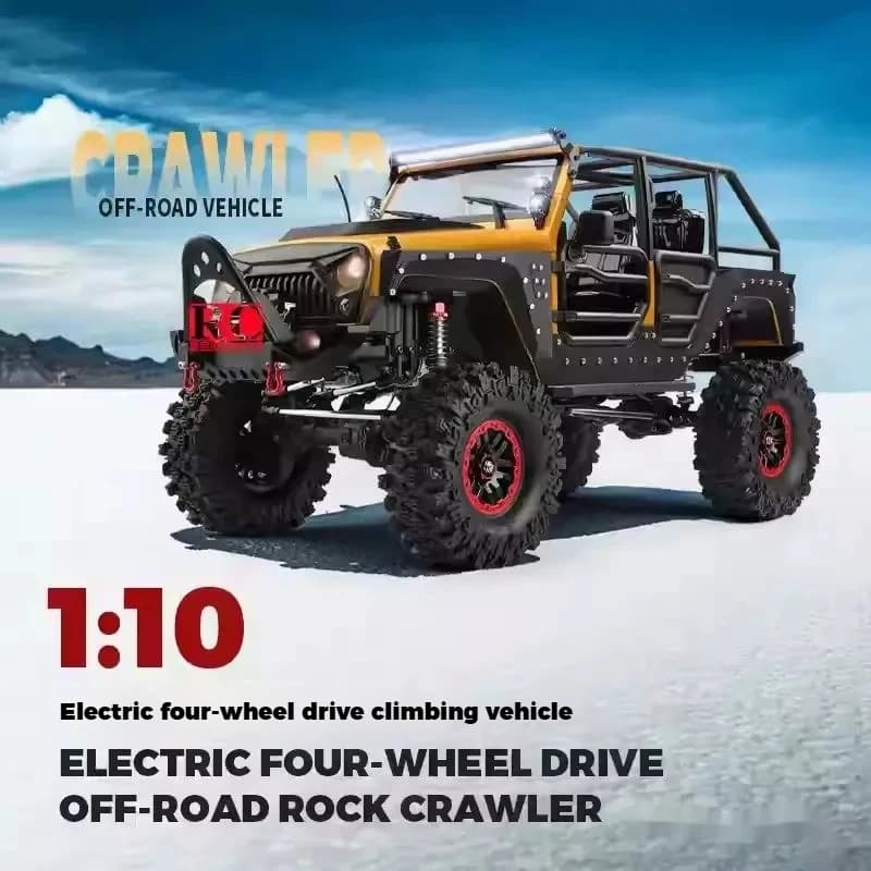 Auto Telecomandata Weili 104026, Scala 1/10, Elettrica a Quattro Ruote Motrici, Fuoristrada con Luci LED per Arrampicata su Roccia