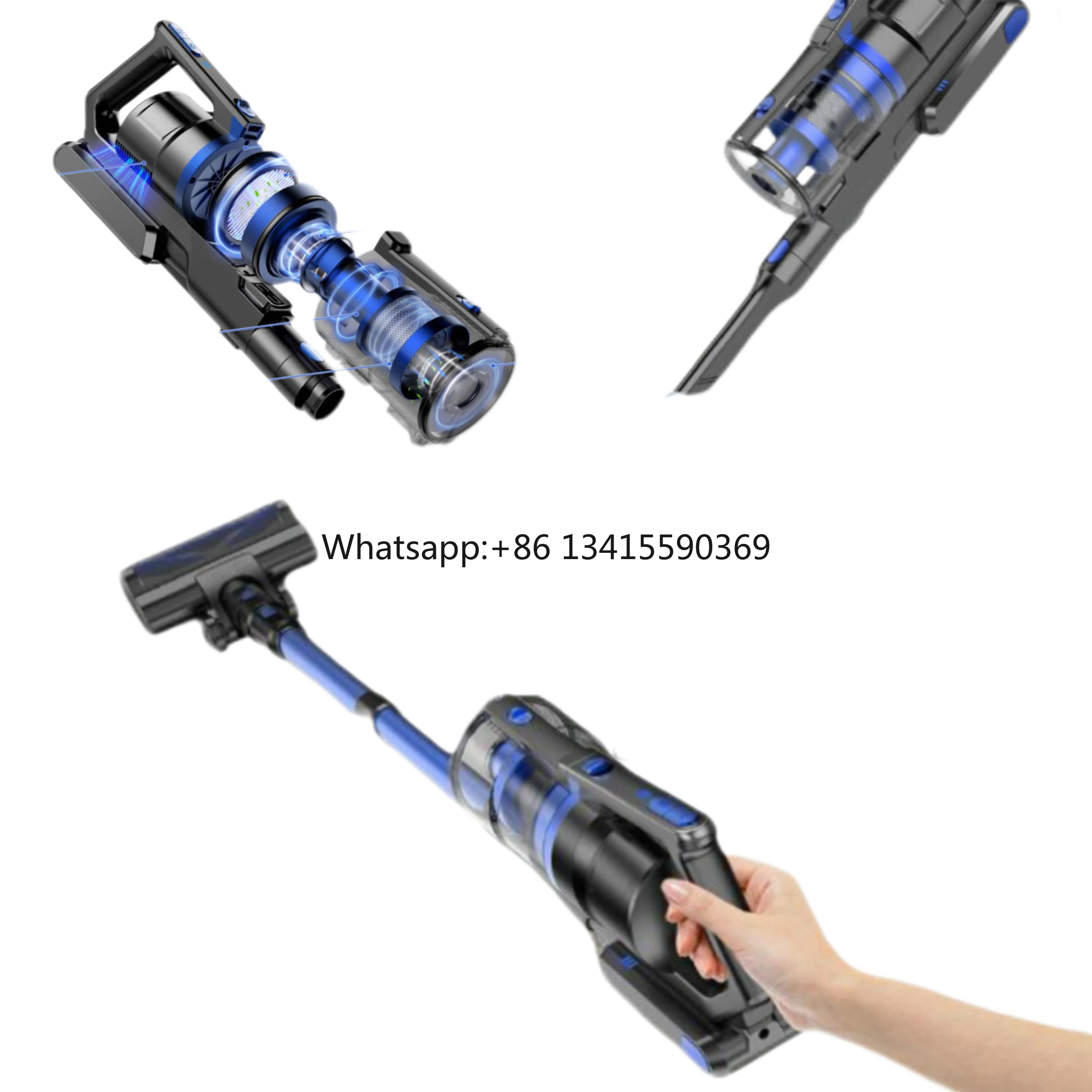 Aspirapolvere senza fili 33Kpa aggiornato Pulitore per bambini 4 in 1 Filtro HEPA portatile a 7 stadi Anti-groviglio per auto domestica Versatile