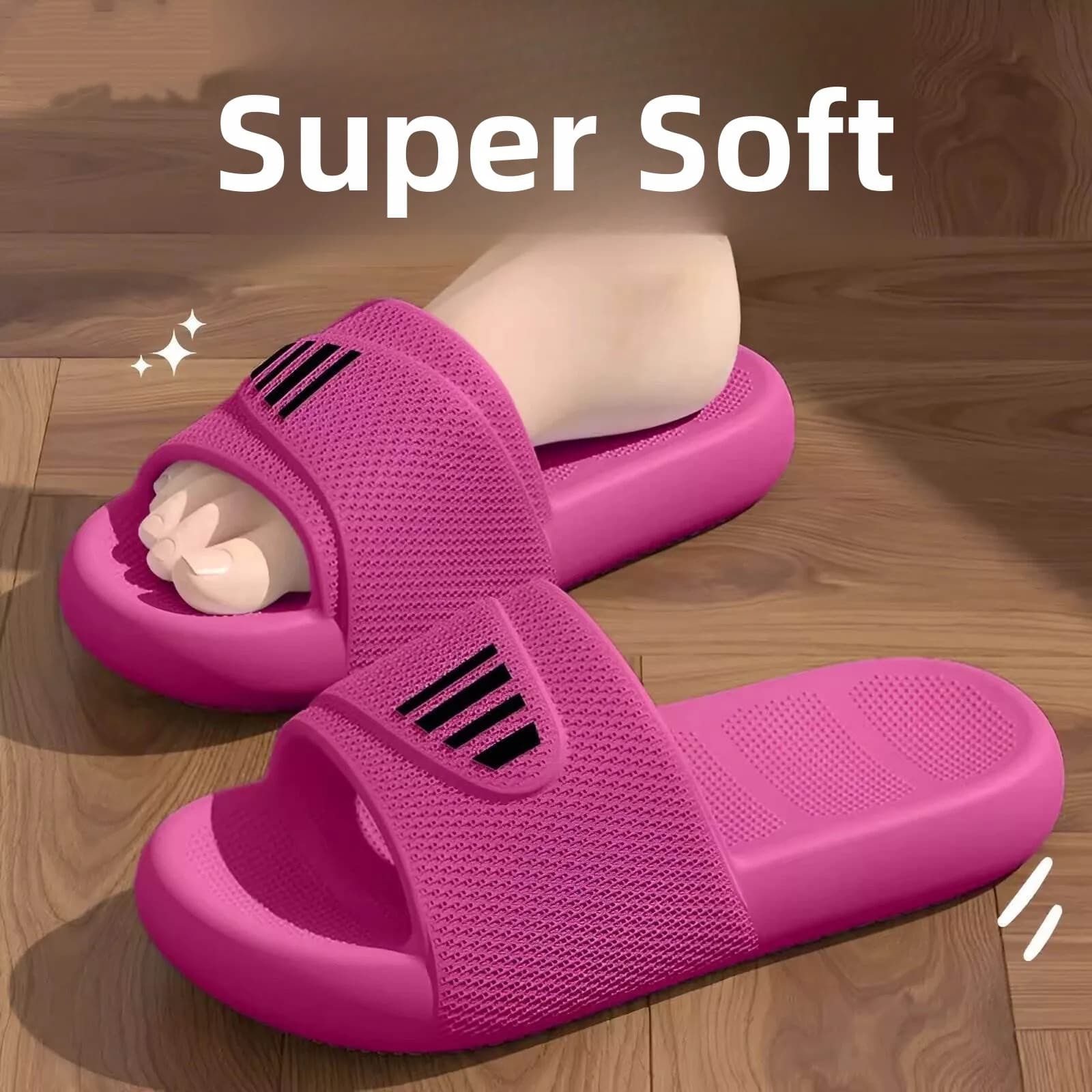 Ciabatte da Donna con Tacco Spesso, Antiscivolo, per Interni e Bagno, in EVA Inodore, Comode e Casual, per Tutte le Stagioni