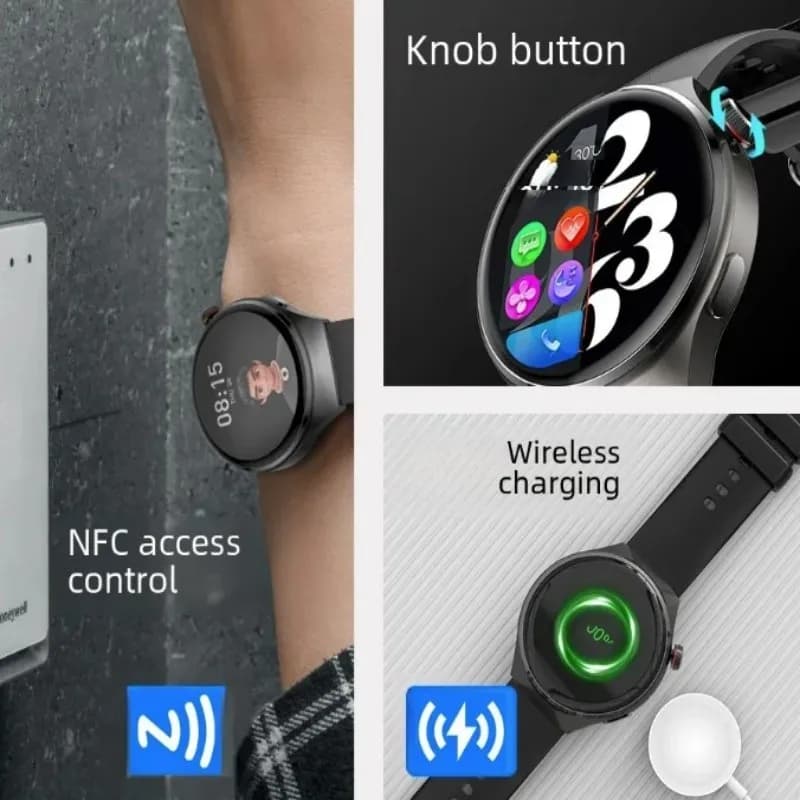 New Smartwatch NFC S22 AMOLED Bluetooth calls 1.43 inch Heart rate monitoring Open air sports Smart Watch functional unisex