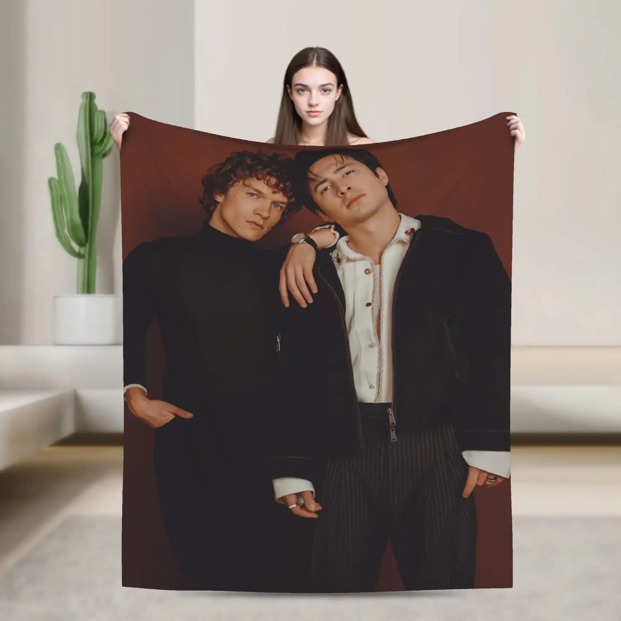 Heated Rivalry Flannel Blanket Warm Throw Blanket for Home Decor Picnic Fluffy Bedspread Sofa Bed Cover