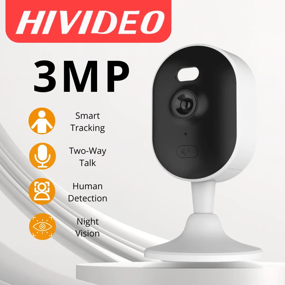 HIVIDEO 3MP Indoor Wi-Fi Security Camera Baby Monitor IP Camera Video Monitor Wi-Fi Camera CCTV