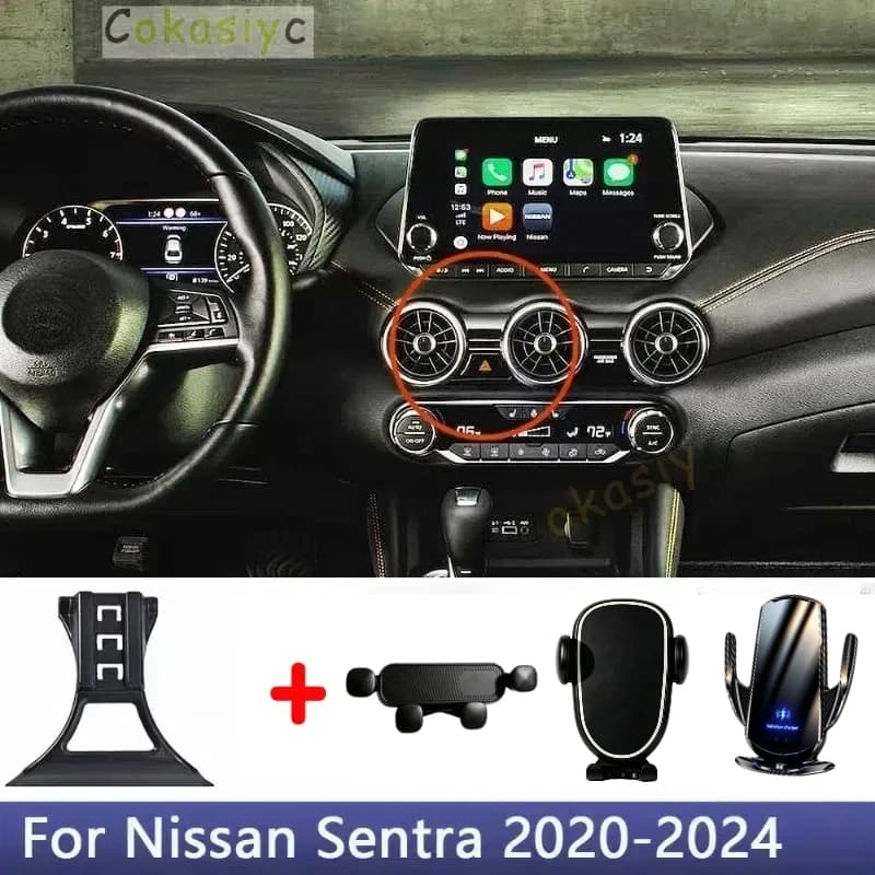 Per Nissan Sentra B18 2024 2023 2022 2021 2020 Supporto per telefono cellulare per auto Speciale staffa fissa Base di ricarica wireless Supporti