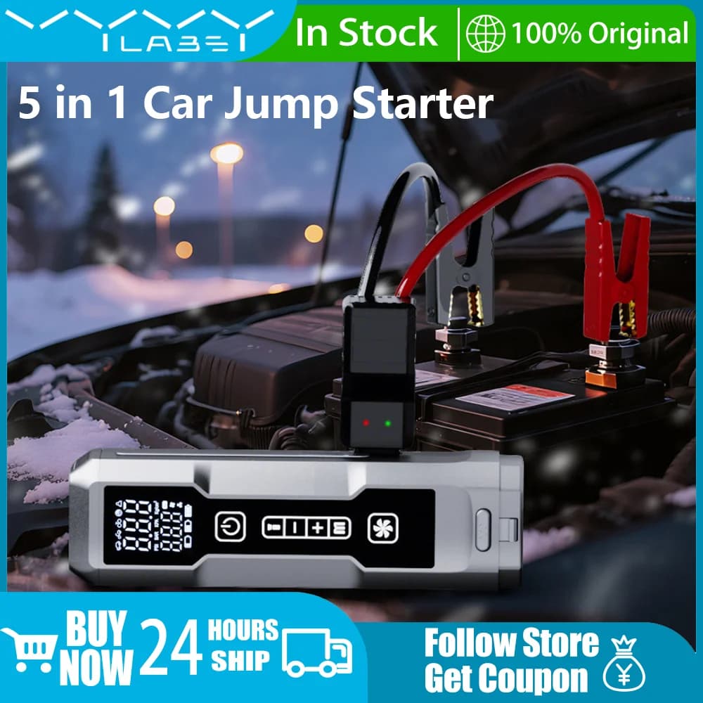 Avviatore di Emergenza per Auto 600A 6000mAh, Dispositivo di Avviamento di Emergenza per Auto 12V