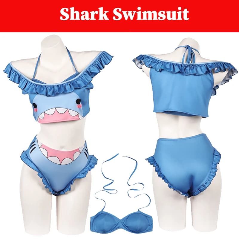 Women's Summer Shark Costume, Cosplay Clothing, Fantasy, Beach Clothing, Feste and Halloween