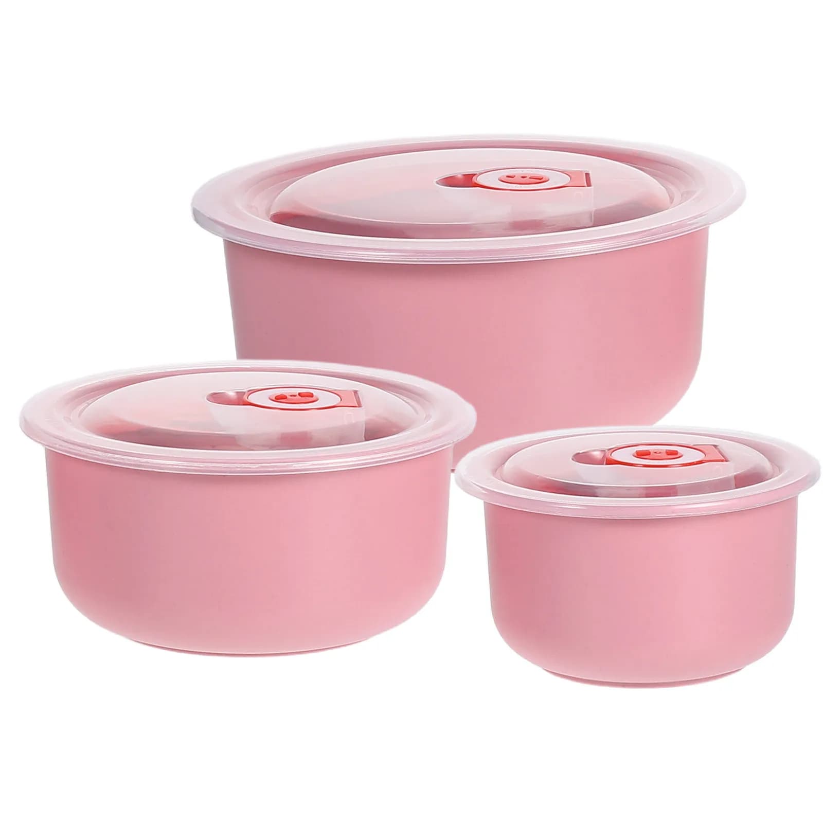 Set di 3 Contenitori Ermetici in Plastica per Alimenti, Organizzazione Cucina, Preparazione Pasti, Conservazione Frutta e Verdura