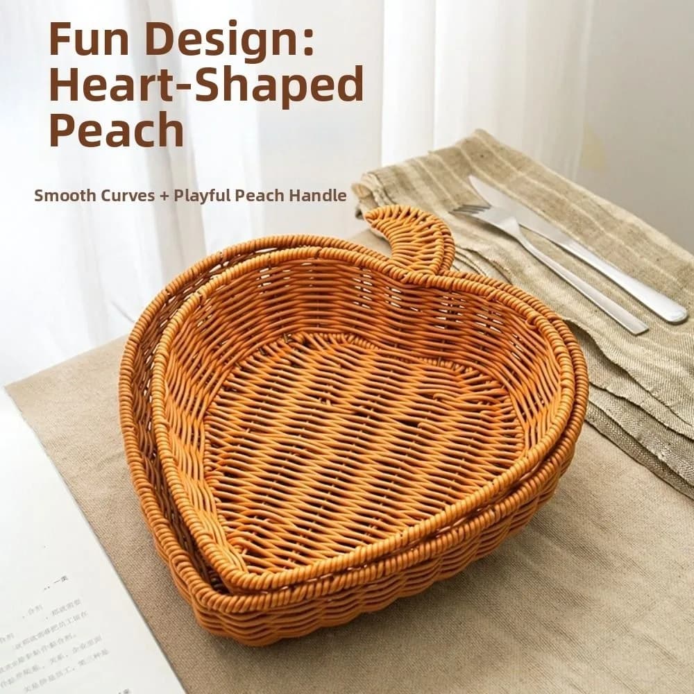Hardness Rattan Wicker Woven Serving Baskets Handwoven Household Dried Fruit Dim Sum Snack Plate 4 Styles