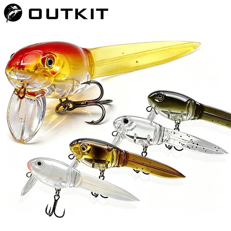 OUTKIT Tadpole‑Shaped Minnow Floating Fishing Lure 8.5cm 8g Soft Bionic Bait Realistic Fake Lure for Bass Pike Perch