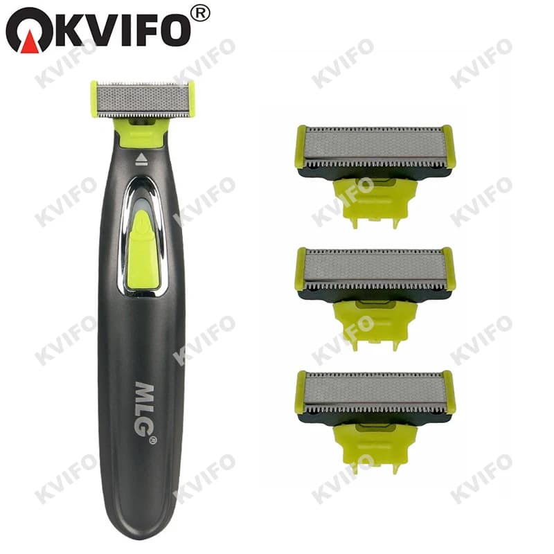 MLG LT-187 Rasoio elettrico USB per la cura del corpo senza sforzo, lo styling della barba, le ascelle, la depilazione del torace per gli uomini - Design con una lama