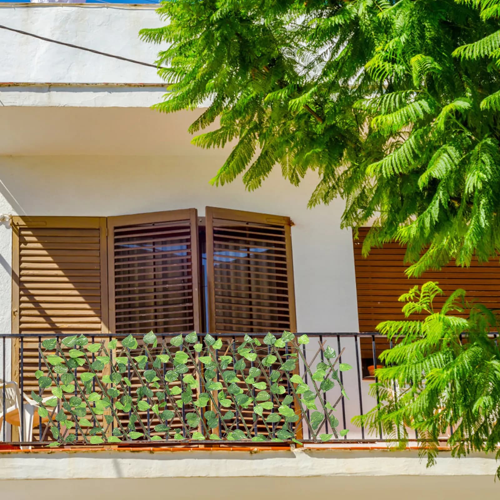 Artificial Leaf Fence Decorative Stretchable Garden Fence Screen Outdoor Balcony Plant Hedge Leaf Protection Faux Plants Hedge
