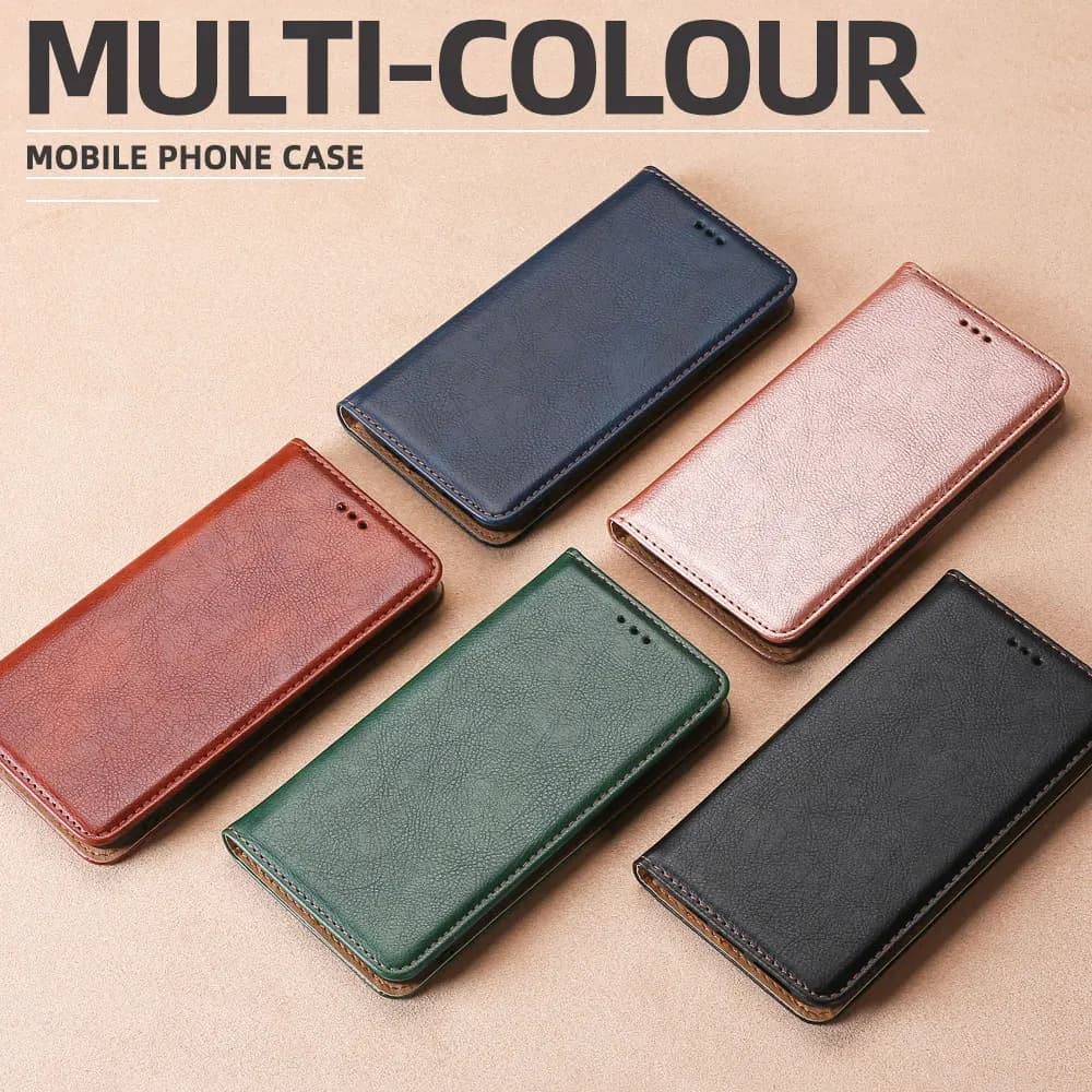 Business Leather Flip Phone Case for Samsung Galaxy S26 Ultra S25 FE Galaxy S26 S24 S23 S22 S21 S25 Edge S26 Plus Protect Cover