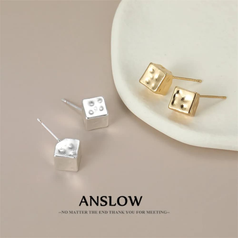 Anslow Gioielli di moda Nuovo design Cubo Orecchini da donna Classici ed eleganti regali d'imitazione AE0161LOW