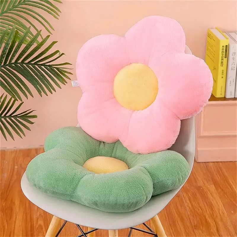 Practical 35cm Kawaii Colorful Flower Plush Pillow Cushion Soft Sunflower Plant Mat Stuffed Sofa Bed Sleeping Back Decor Gifts